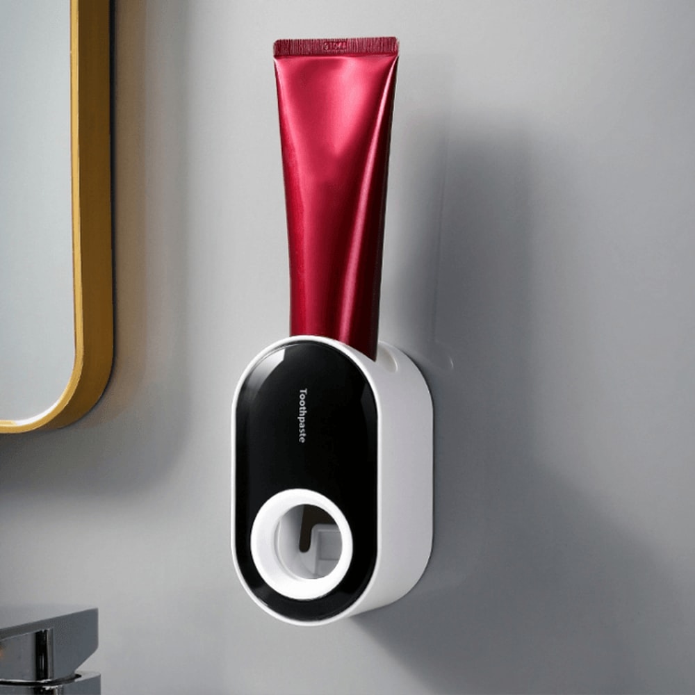Automatic Toothpaste Dispenser Wall Mounted Rack Hygienic Squeezer For Family Bathroom 8