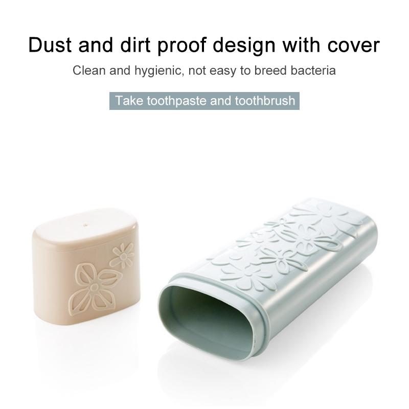 Portable Travel Toothbrush Holder Case With Cup Organizer For Clean Hygiene On The Go 2
