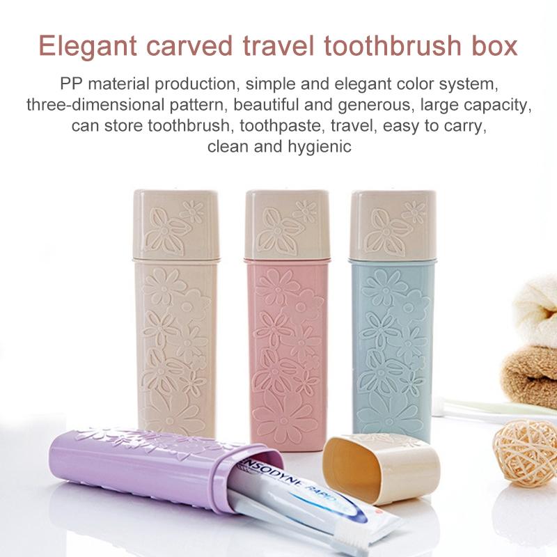 Portable Travel Toothbrush Holder Case With Cup Organizer For Clean Hygiene On The Go 6