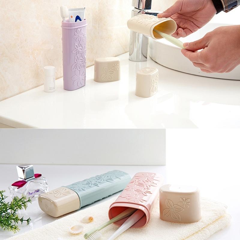 Portable Travel Toothbrush Holder Case With Cup Organizer For Clean Hygiene On The Go 8
