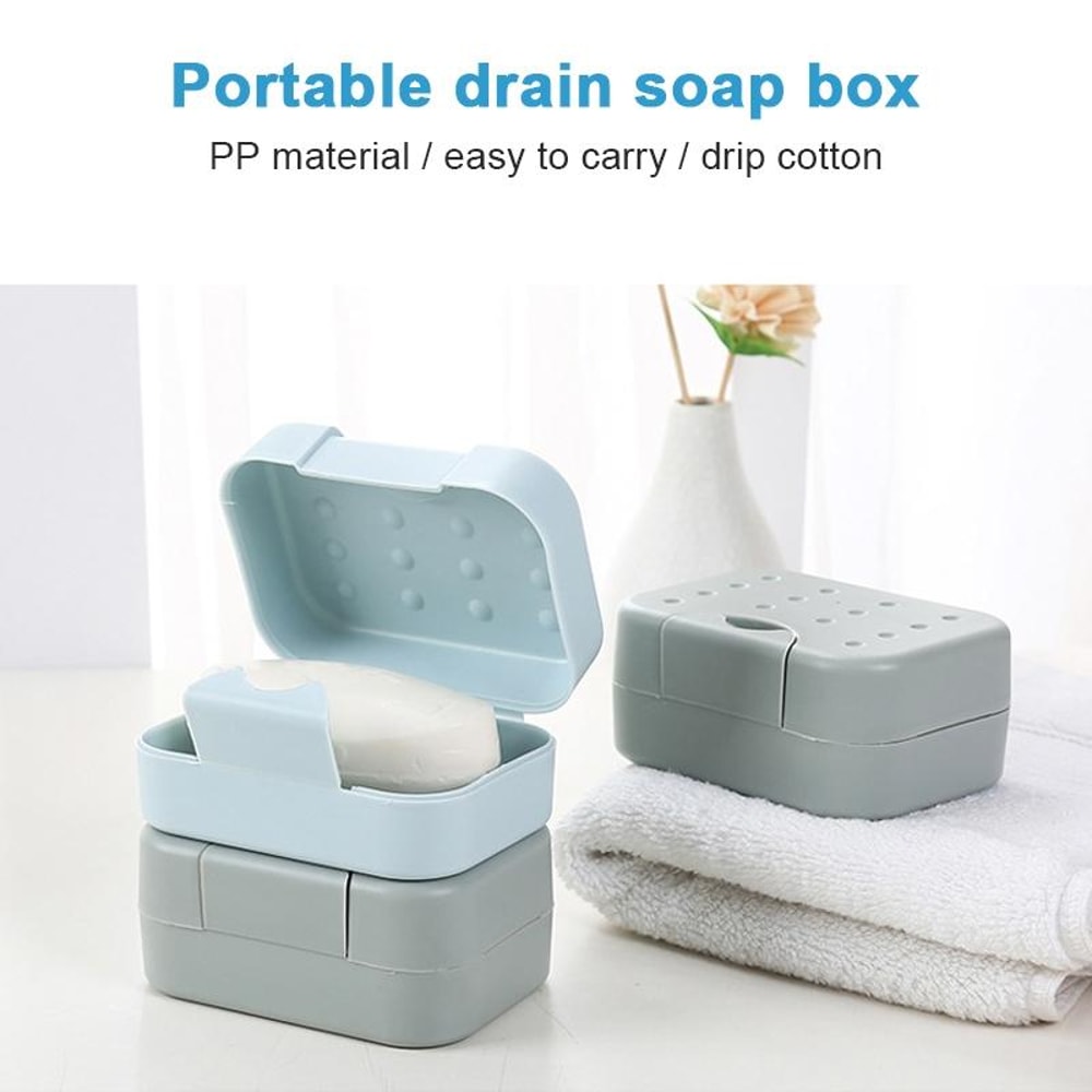 Portable Travel Soap Box Leakproof Soap Case Compact Soap Holder 7