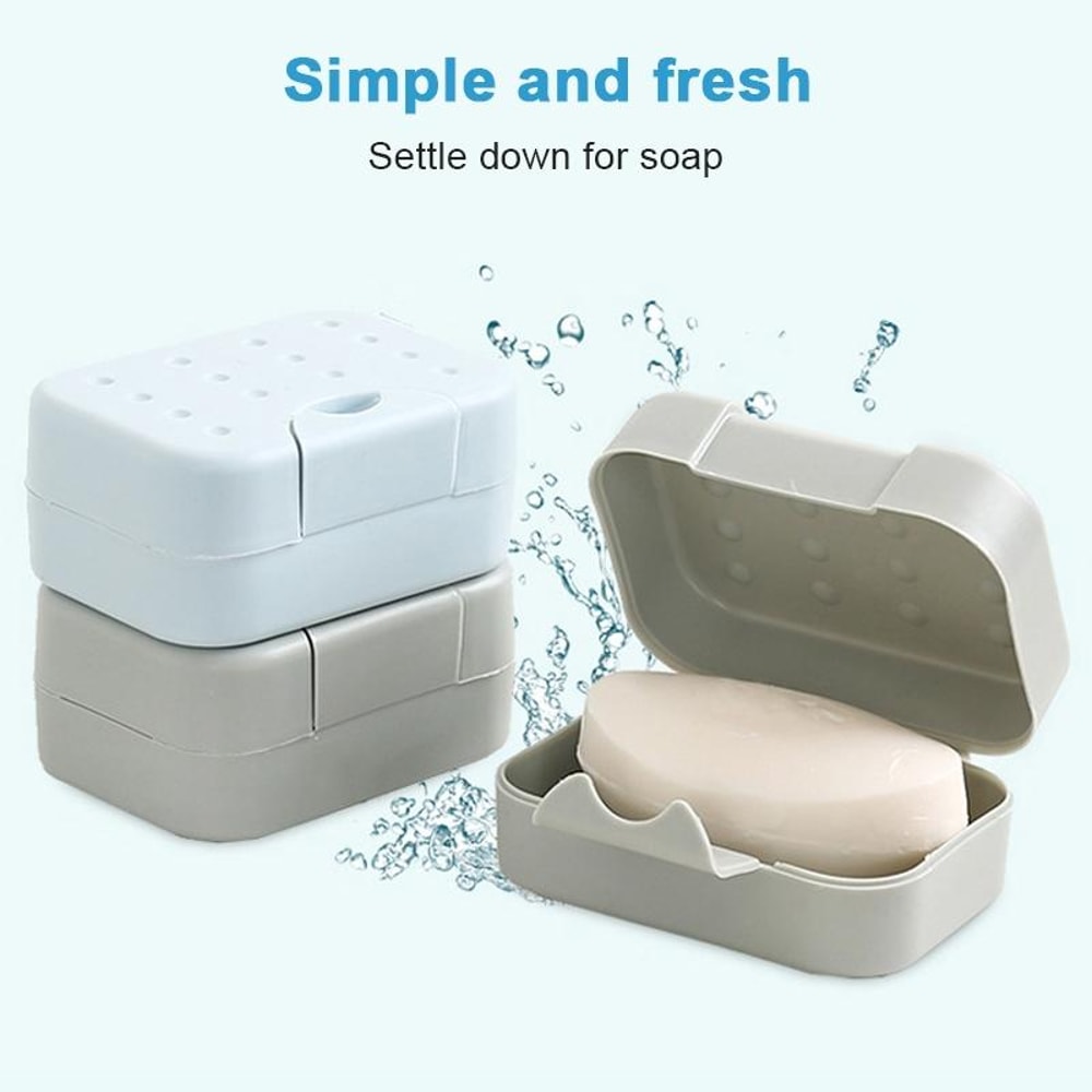 Portable Travel Soap Box Leakproof Soap Case Compact Soap Holder 8