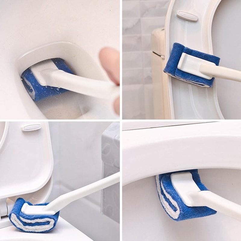 Disposable Toilet Brush With Soft Bristles No Dead Corner Hygienic Cleaning Tool 11