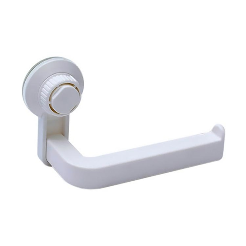 Suction Cup Toilet Paper Holder Wall Mount Removable Rack For Bathroom Storage 0