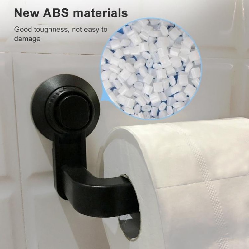 Suction Cup Toilet Paper Holder Wall Mount Removable Rack For Bathroom Storage 8