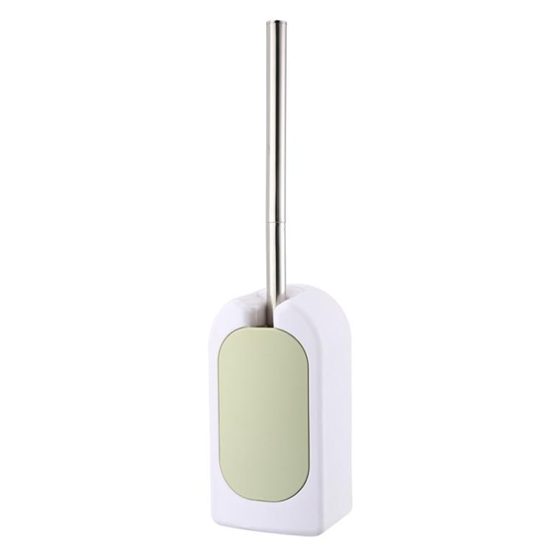 Wall Mounted Toilet Brush Set With Long Handle Soft Bristles Hygienic Holder 2