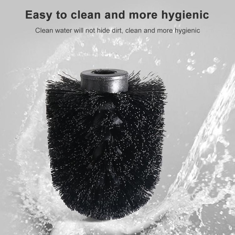 Wall Mounted Toilet Brush Set With Long Handle Soft Bristles Hygienic Holder 5