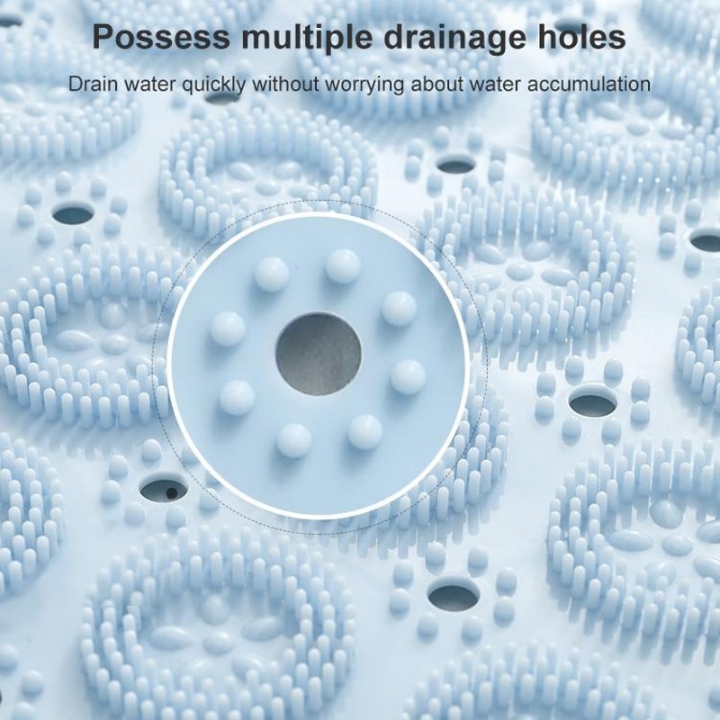 Anti Slip Shower Mat With Suction Cups Massage Bath Safety Pad 7