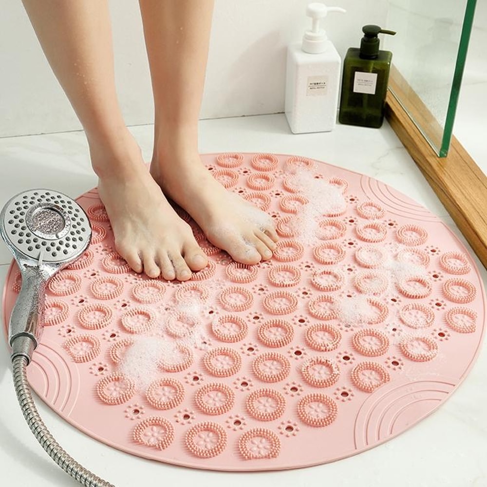Anti Slip Shower Mat with Suction Cups Massage Bath Safety Pad