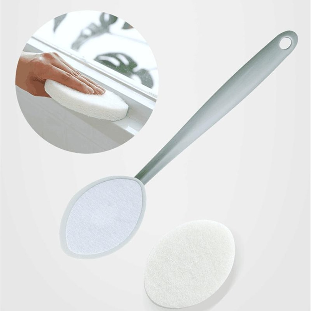 Long Handle Bathroom Cleaning Brush With Replaceable Sponge Head Floor Tile Scrubber 7