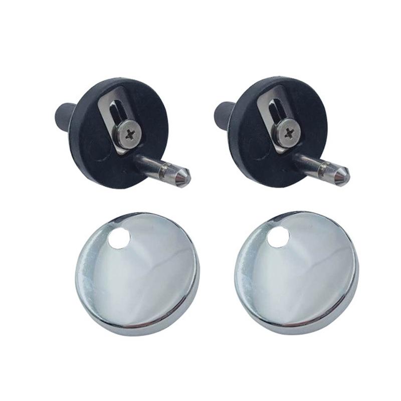 Quick Release Toilet Seat Hinges Kit Zinc Alloy Fixing Bolts Universal Replacement 2