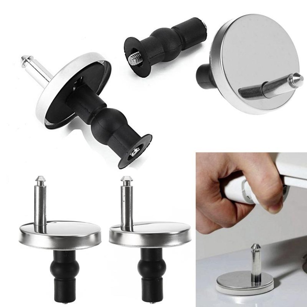 Quick Release Toilet Seat Hinges Kit Zinc Alloy Fixing Bolts Universal Replacement 1
