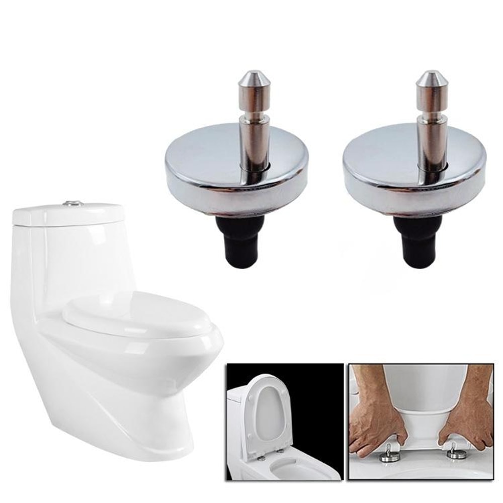 Quick Release Toilet Seat Hinges Kit Zinc Alloy Fixing Bolts Universal Replacement 4