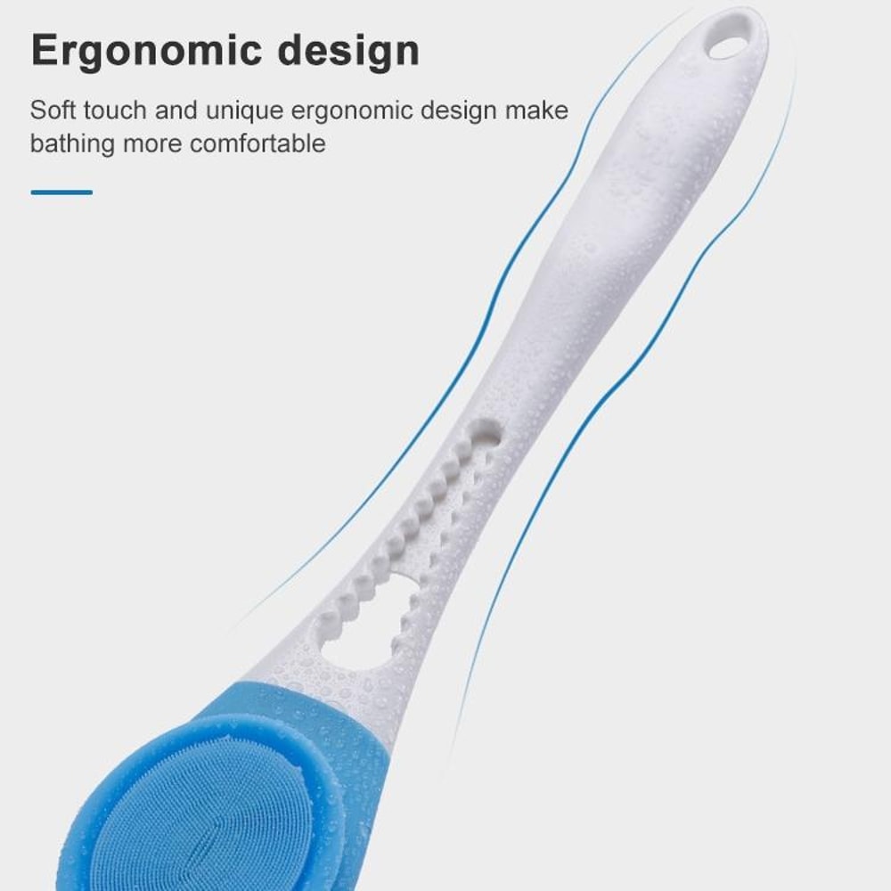 Electric Silicone Bath Massage Brush Long Handle Body Scrubber For Deep Clean Relaxation 9