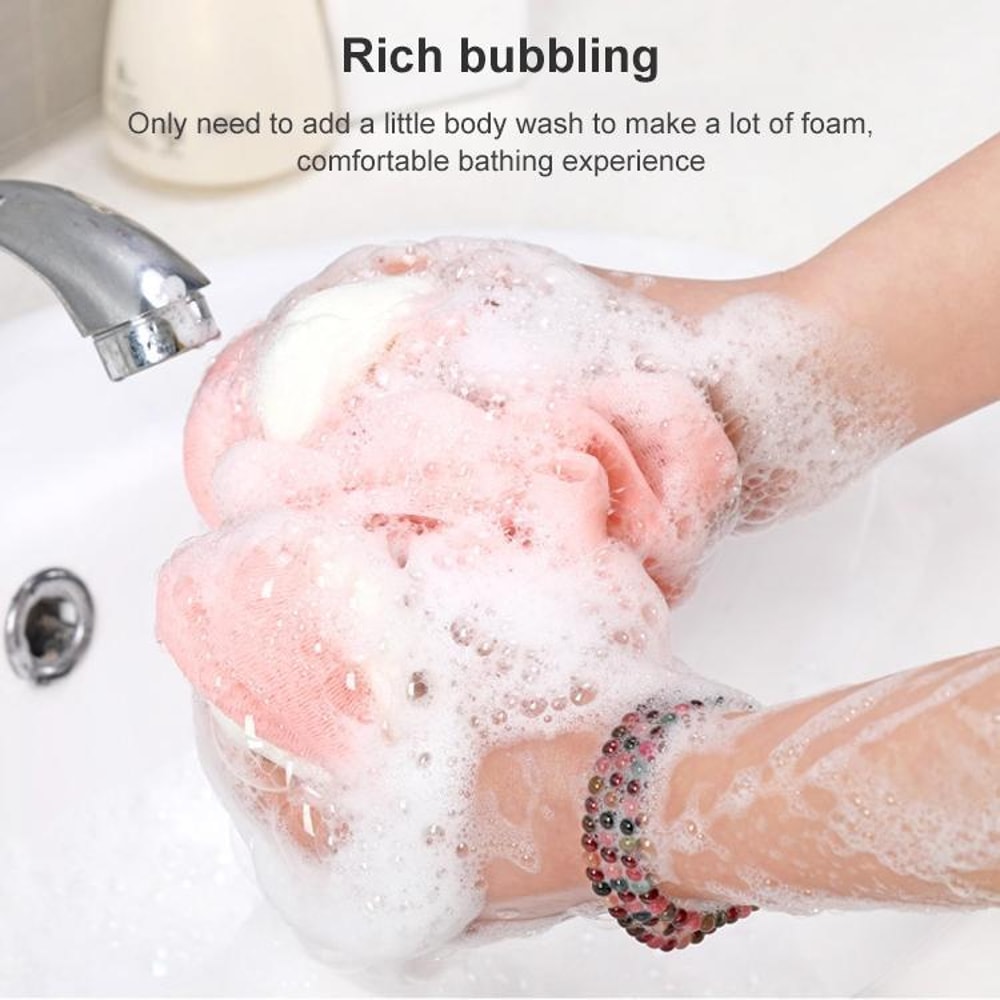 Exfoliating Back Scrubber Bath Towel Long Mesh Body Wash Brush 7
