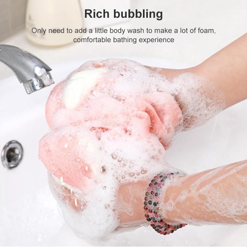 Exfoliating Back Scrubber Bath Towel Long Mesh Body Wash Brush 7
