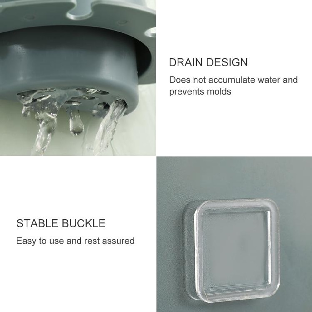 Cute Cartoon Animal Wall Mounted Toothbrush Holder Shelf With Drainage Bathroom Organizer 2