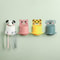 Cute Cartoon Animal Wall Mounted Toothbrush Holder Shelf With Drainage Bathroom Organizer 0