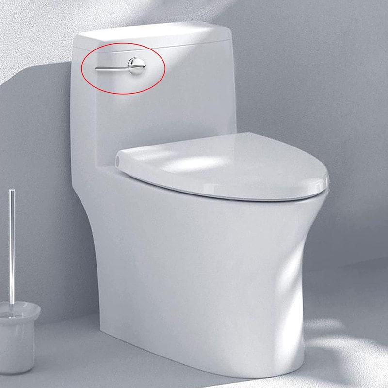 Zinc Alloy Toilet Flush Handle Replacement with Chain Universal Bathroom Lever