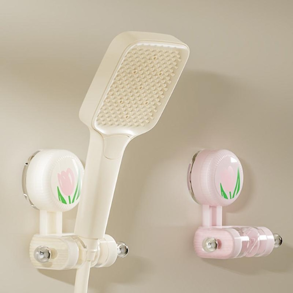 No Drill Suction Cup Shower Head Holder With 360 Adjustable Bathroom Mount 0