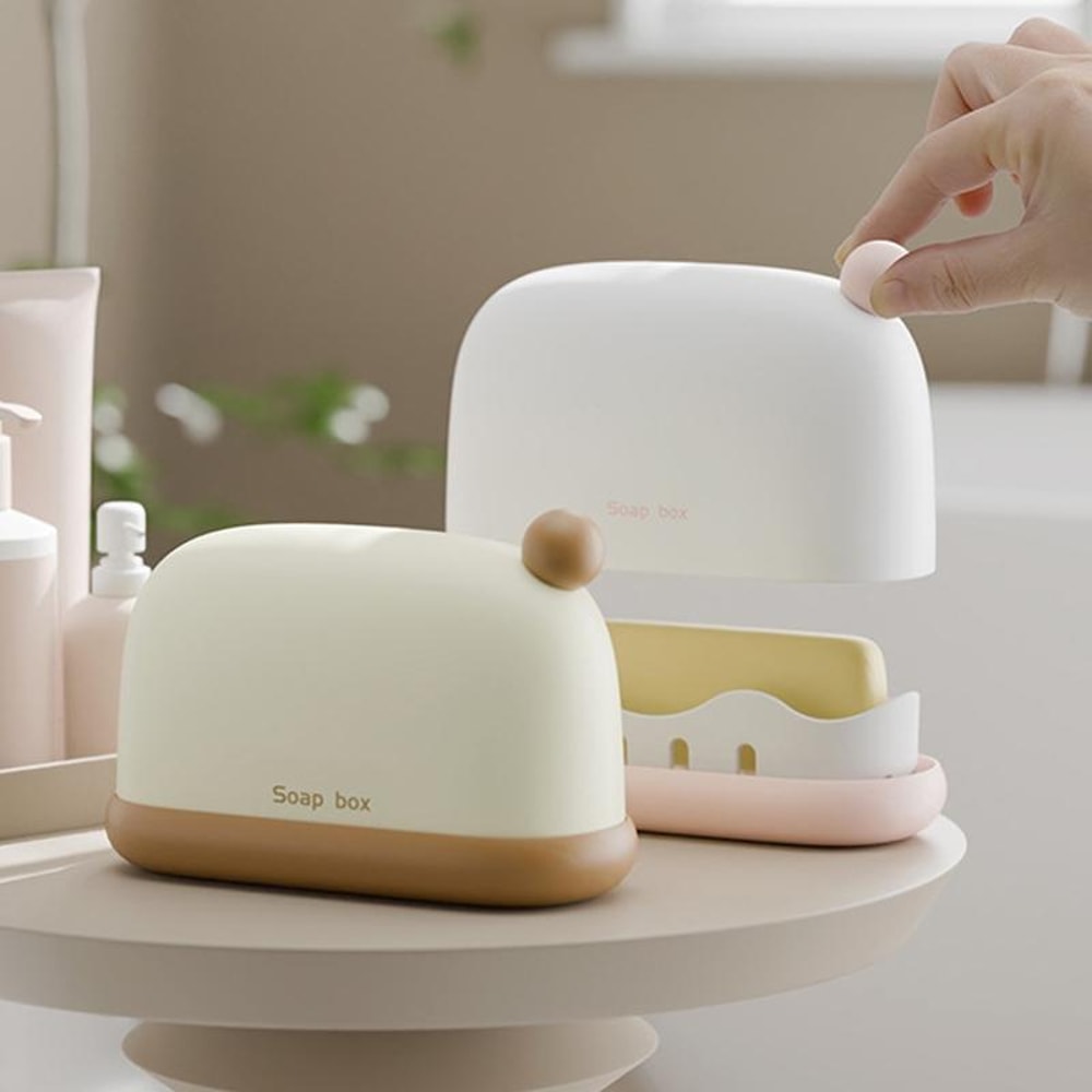 Portable Leakproof Soap Holder Travel Soap Case With Drain Tray Compact Soap Container 9
