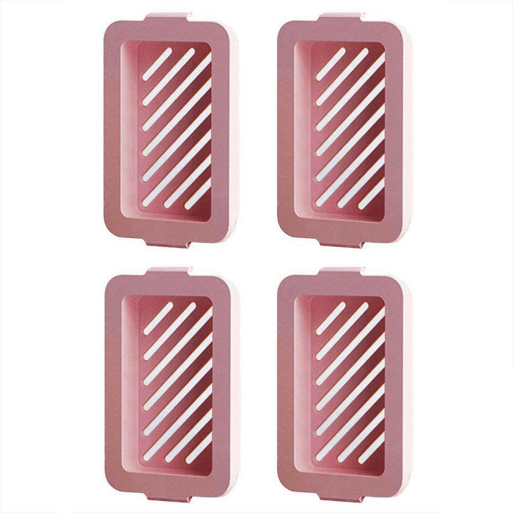 Anti Slip Soap Holder With Drain Tray Elastic Mesh Soap Saver Box For Bathroom Kitchen 2