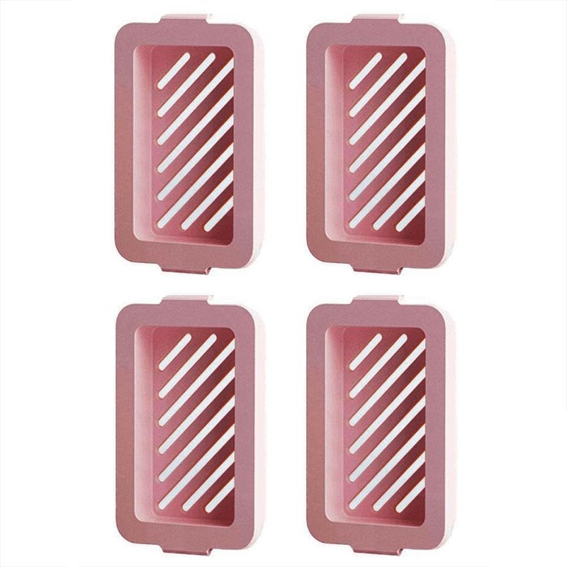 Anti Slip Soap Holder With Drain Tray Elastic Mesh Soap Saver Box For Bathroom Kitchen 2