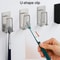 Stainless Steel Sponge Holder Set No Drill Wall Mounted Toothbrush Organizer 8