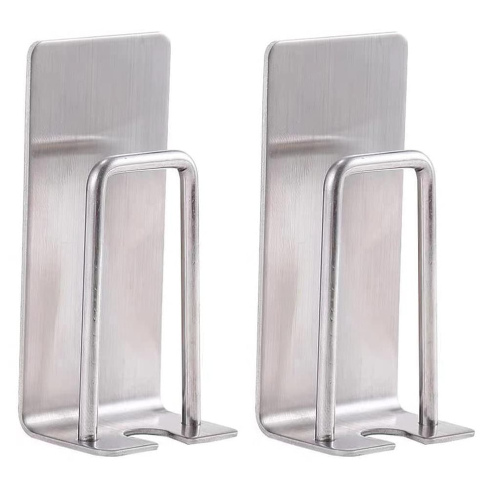 Stainless Steel Sponge Holder Set No Drill Wall Mounted Toothbrush Organizer 1