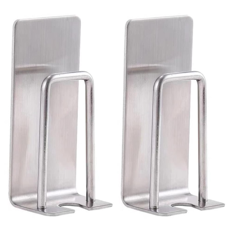 Stainless Steel Sponge Holder Set No Drill Wall Mounted Toothbrush Organizer 1