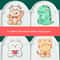 Cute Cartoon Toilet Deodorizer Stickers Felt Bathroom Deodorant Stickers Aromatherapy Fresheners 2