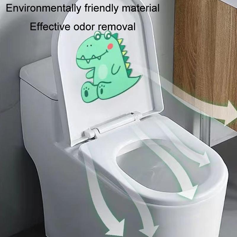 Cute Cartoon Toilet Deodorizer Stickers Felt Bathroom Deodorant Stickers Aromatherapy Fresheners 5