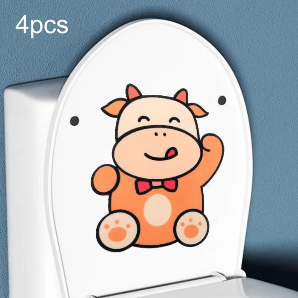 Cute Cartoon Toilet Deodorizer Stickers Felt Bathroom Deodorant Stickers Aromatherapy Fresheners 7