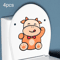 Cute Cartoon Toilet Deodorizer Stickers Felt Bathroom Deodorant Stickers Aromatherapy Fresheners 7