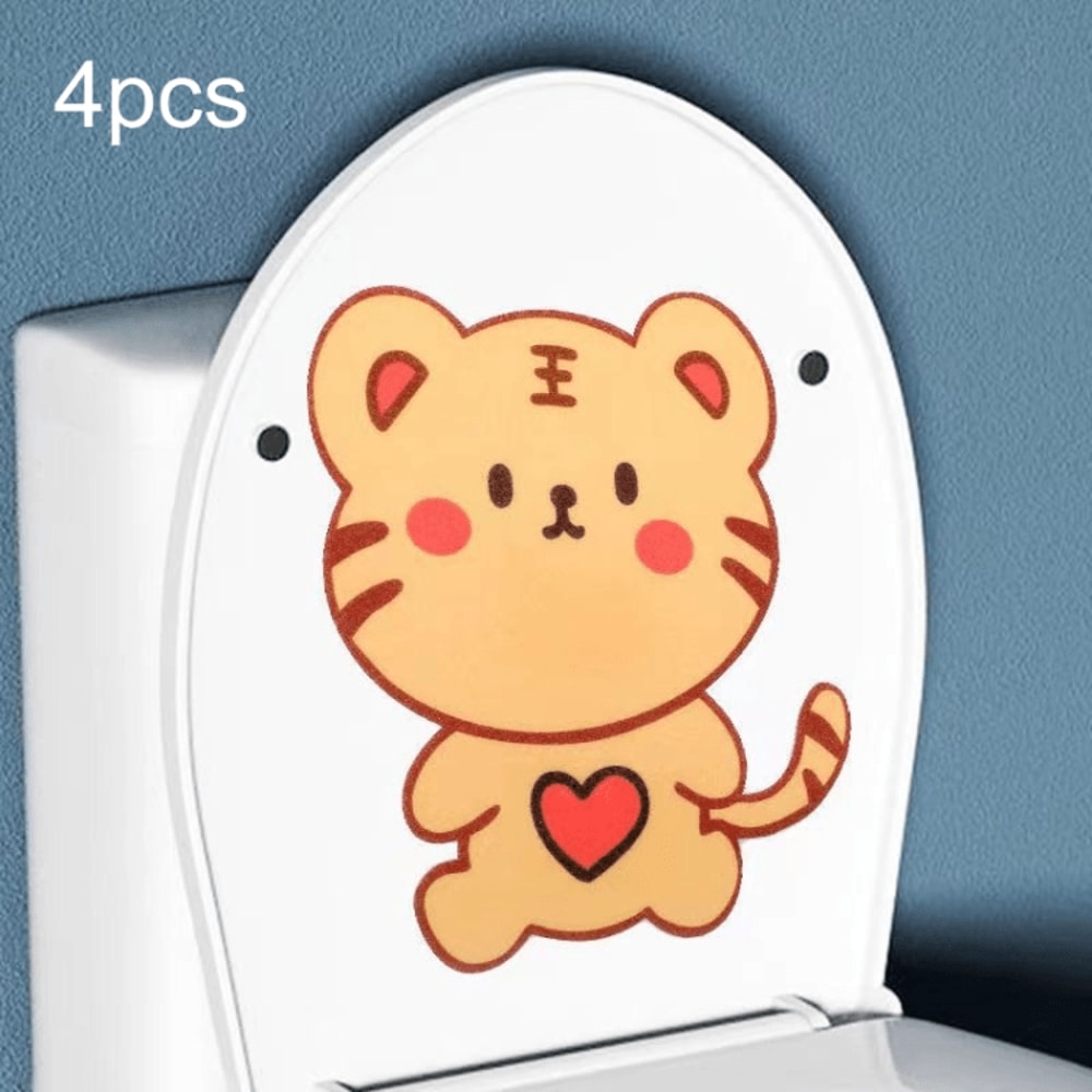 Cute Cartoon Toilet Deodorizer Stickers Felt Bathroom Deodorant Stickers Aromatherapy Fresheners 4