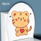 Cute Cartoon Toilet Deodorizer Stickers Felt Bathroom Deodorant Stickers Aromatherapy Fresheners 4