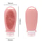 2 In 1 Silicone Shower Brush Dispenser Bottle Portable Travel Shampoo Body Wash Container 3