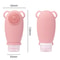 2 In 1 Travel Shampoo Bottle With Brush Leakproof Silicone Squeeze Dispenser 2