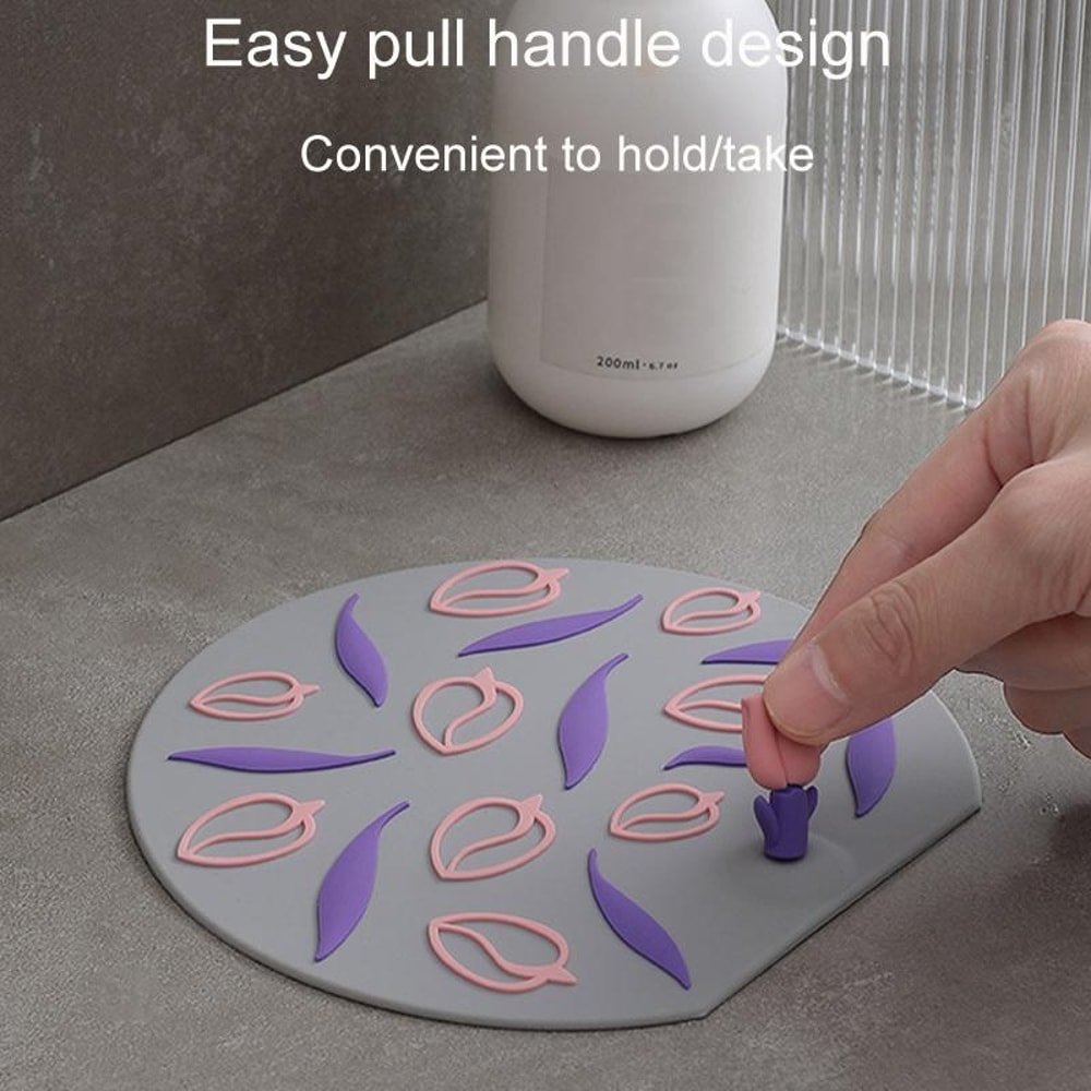Universal Silicone Sink Drain Cover Hair Catcher Odor Seal Floor Drain Protector 2