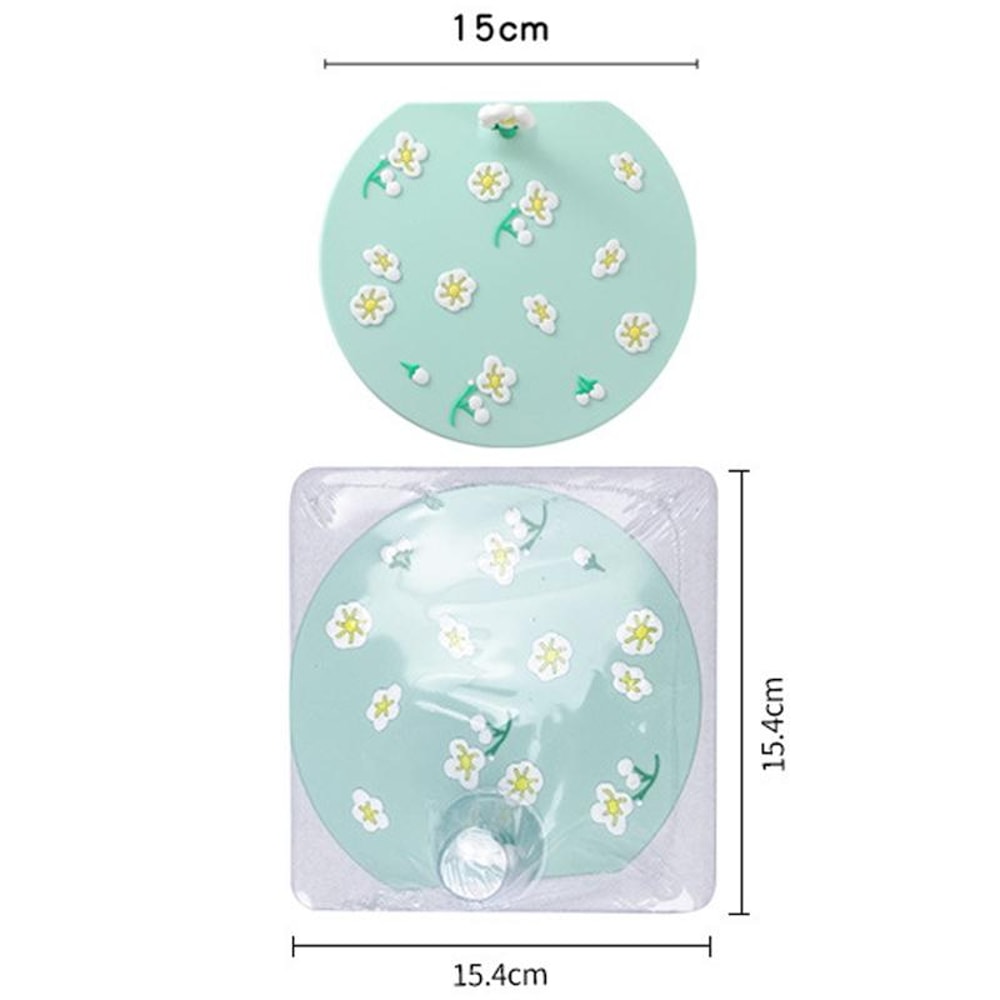 Universal Silicone Sink Drain Cover Hair Catcher Odor Seal Floor Drain Protector 5