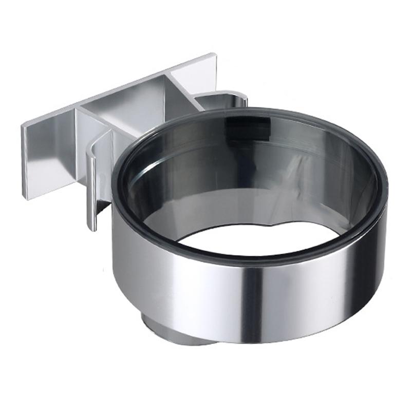 Wall Mounted Hair Dryer Holder No Drill Bathroom Organizer Shelf With Cable Storage 10