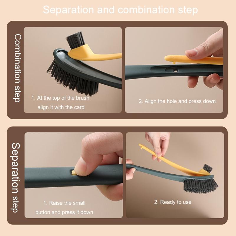Double Sided Toilet Cleaning Brush With Long Handle Crevice Detail Brush 10