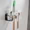 Wall Mounted Stainless Steel Toothbrush Holder With No Drill Install Bathroom Organizer Rack 5