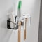 Wall Mounted Stainless Steel Toothbrush Holder With No Drill Install Bathroom Organizer Rack 5