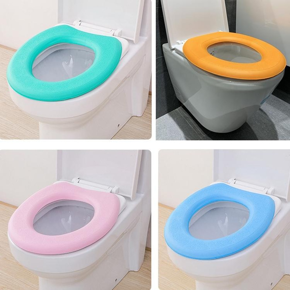 Comfort Warm Toilet Seat Pad Washable Non Slip Soft EVA Heated Toilet Seat Cover 1