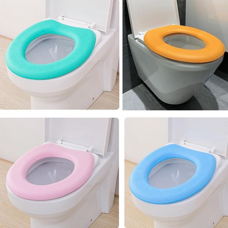 Comfort Warm Toilet Seat Pad Washable Non Slip Soft EVA Heated Toilet Seat Cover 1