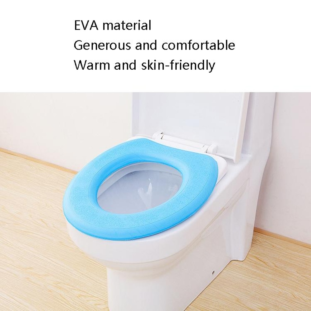 Comfort Warm Toilet Seat Pad Washable Non Slip Soft EVA Heated Toilet Seat Cover 2