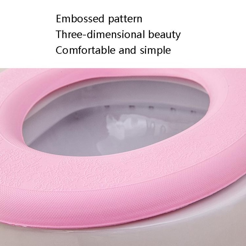 Comfort Warm Toilet Seat Pad Washable Non Slip Soft EVA Heated Toilet Seat Cover 4