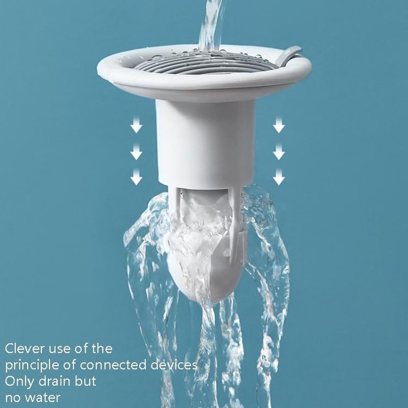Odor Proof One Way Floor Drain Cover With Anti Clog Filter For Bathroom Balcony 5