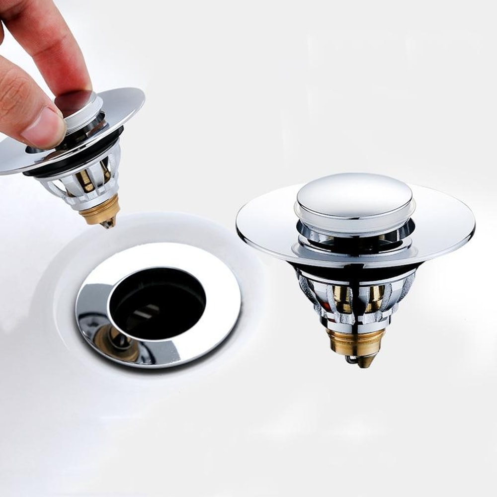 Premium push type basin plug Copper Core Pop Up Sink Drain Stopper for Bathroom Wash Basins